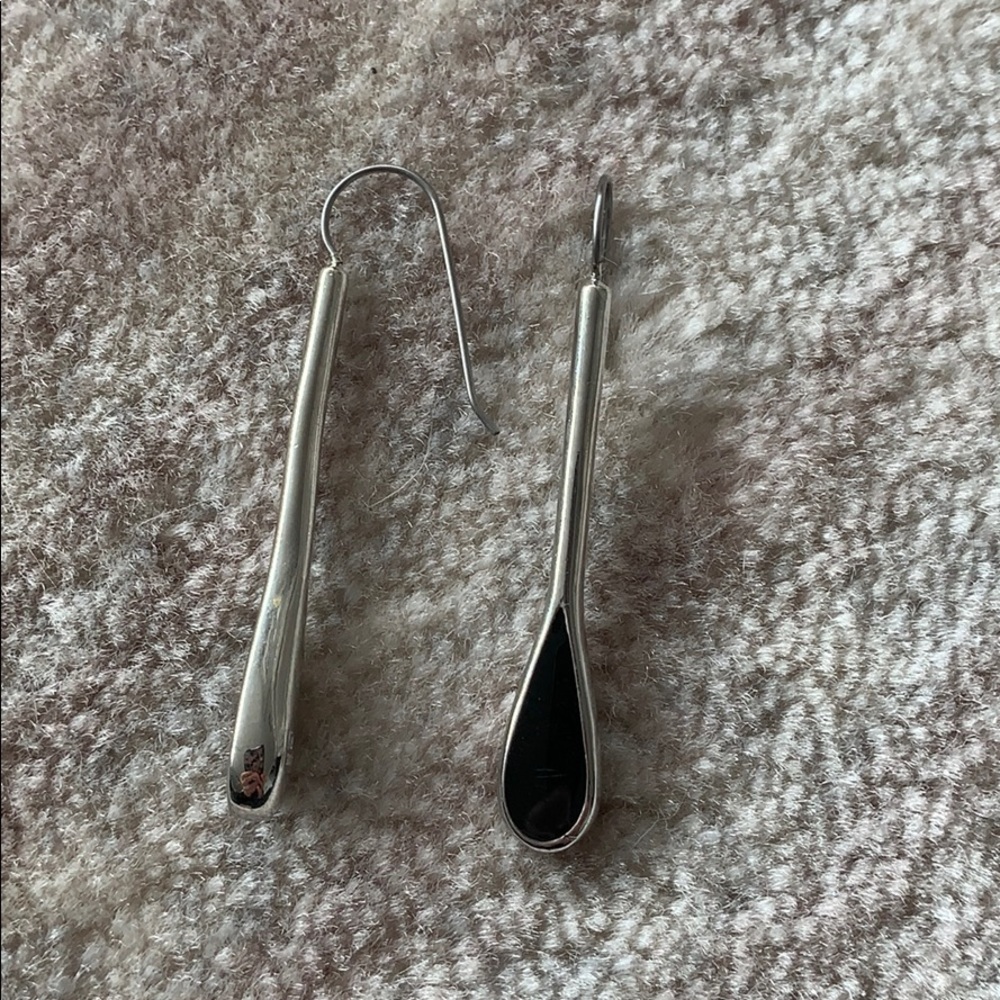 Silver drop earrings
